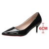 Fashion Classic Black Stiletto Heels Pumps Women 2024 Spring Patent Leather Office Shoes Woman Plus Size 43 Pointed Toe High Heels Shoes