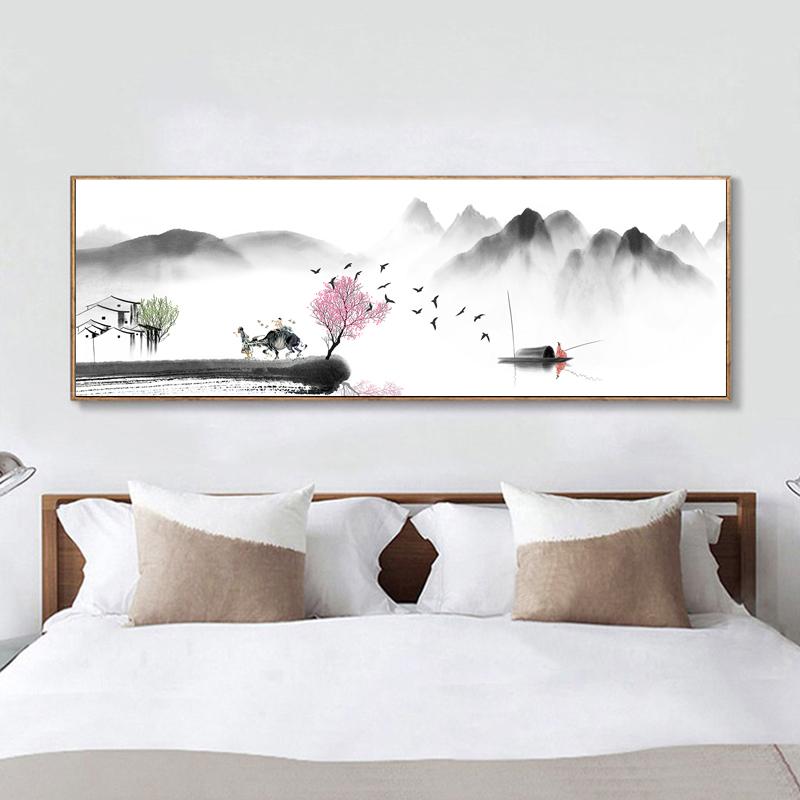 Chinese Abstract Zen Landscape Oil Painting On Canvas Posters and Prints Wall Art Pictures for Living Room Home Decor No Frame
