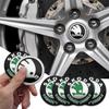 Dclaq2 4ks 56mm Krytky středů kol automobilu Nálepka odznaku Doplňky Pro skoda 3 2 VRS Vision Kodiaq Favorit Rapid Octavia A5 A7