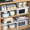 Expandable Wardrobe Organizer Adjustable Storage Shelf for Cabinets and Closets Use Carbon Steel Organization Rack