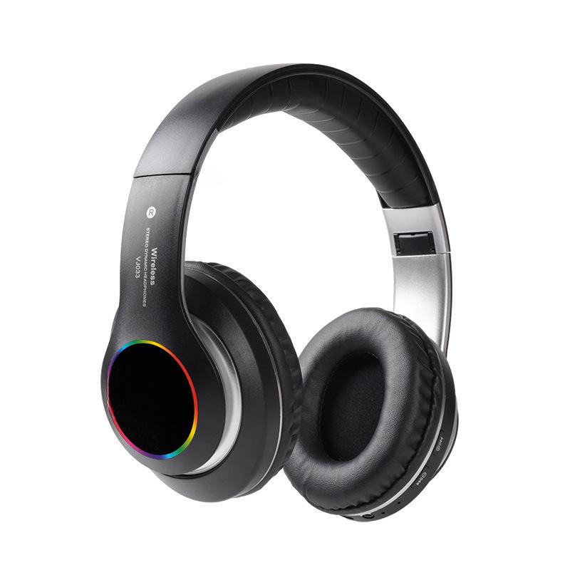 VJ033 LED Wireless Bluetooth 5.0 Sports Headphones - New Head-Mounted Model