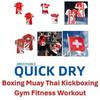 Swiss Switzerland Boxing Muay Thai MMA T-shirt National Flag 3D Print Training Unisex Men Women Quick Dry Fitness Gym Sport Workout Casual Streetwear