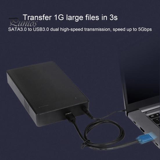 

Коробка для жесткого диска, высокоскоростная передача, Plug Play, черный USB3.0, 2,5-дюймовый/3,5-дюймовый корпус жесткого диска SATA для компьютера