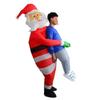 Christmas Santa Costume Claus Inflatable Riding Reindeer Suit