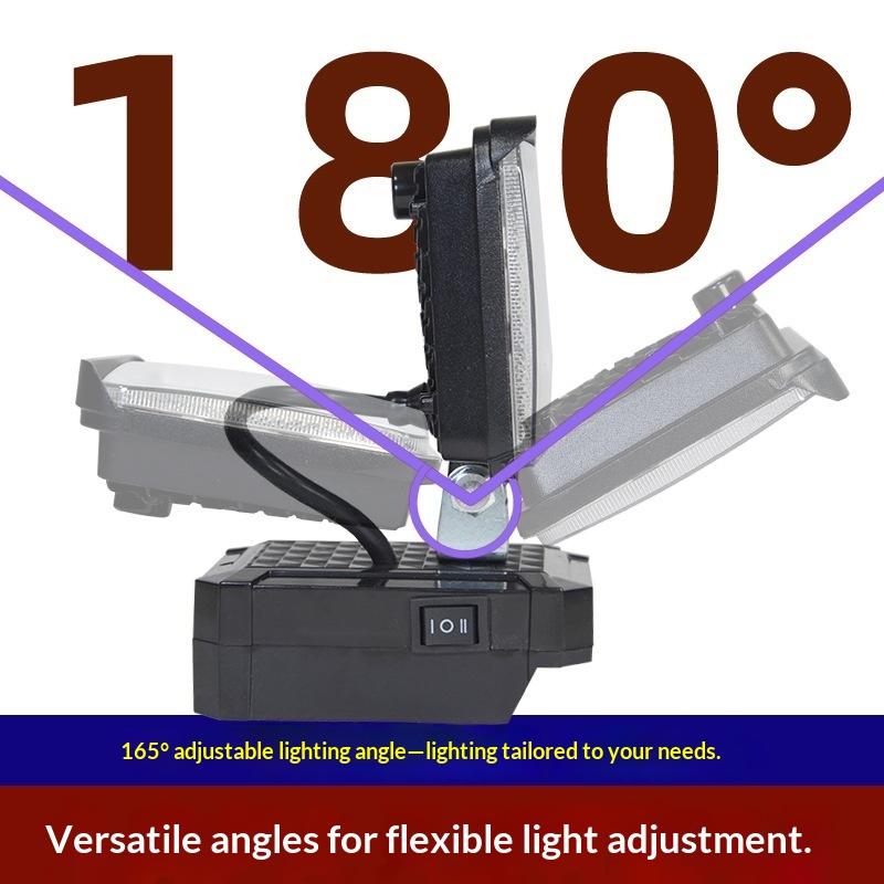 1 Stück 3/4/5/8 Zoll Tragbarer LED-Scheinwerfer Kabellose Handleuchte Kompatibel mit Für 18-V-20-V-Akku Für Außenarbeiten Angeln