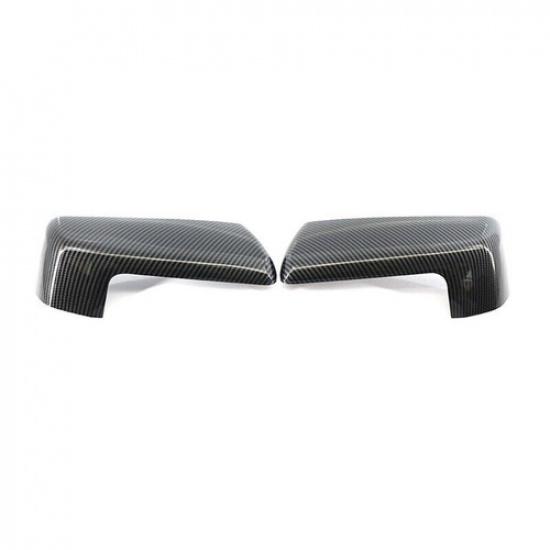 For -2024 Chevy Silverado GMC Sierra 1500 Carbon Fiber Top Half Mirror Cover