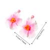 Sweet Fabric Flower Earrings Colorful Beach Drop Earrings Beautiful Floral Pendant Earrings  Women