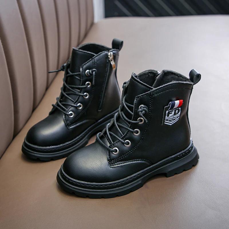 

Ботинки для девочек в британском стиле, модные детские повседневные ботильоны для мальчиков, нескользящие детские универсальные мягкие дышащие весна и осень 29