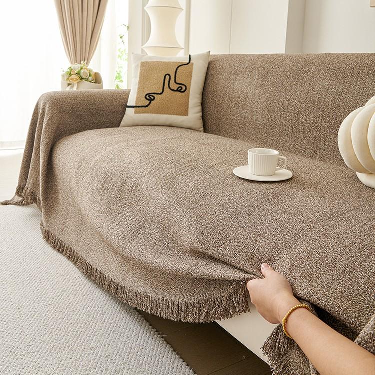 Universal Non-Slip Chenille Sofa Cover – Autumn/Winter, Dirt-Resistant, Full Coverage Cushion Protector