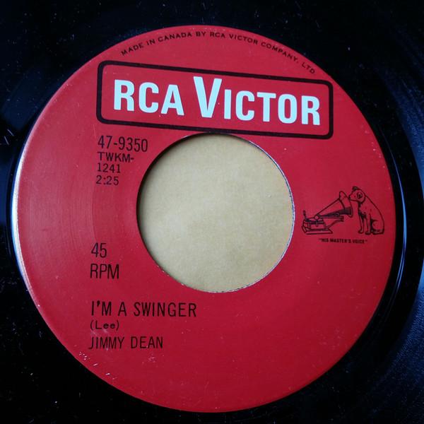 

7inch Record JIMMY DEAN Im A Swinger 479350 RCA Victor 1967 Canada CountryFolk Used