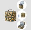 Double-Layer Elevated Makeup Bag for Women Large Capacity Portable Toiletry Case Cosmetic Nail Polish Storage Bag
