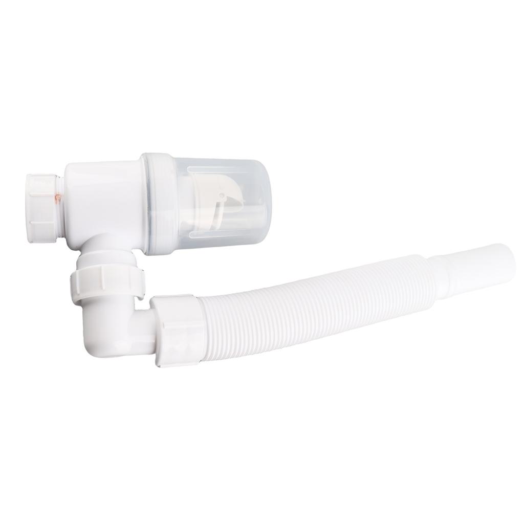 Basin Drain Pipe 90 Degree Wash Basin Sink Drainer Hose White Flexible Anti Odor Drain Pipe for Kitchen Bathroom