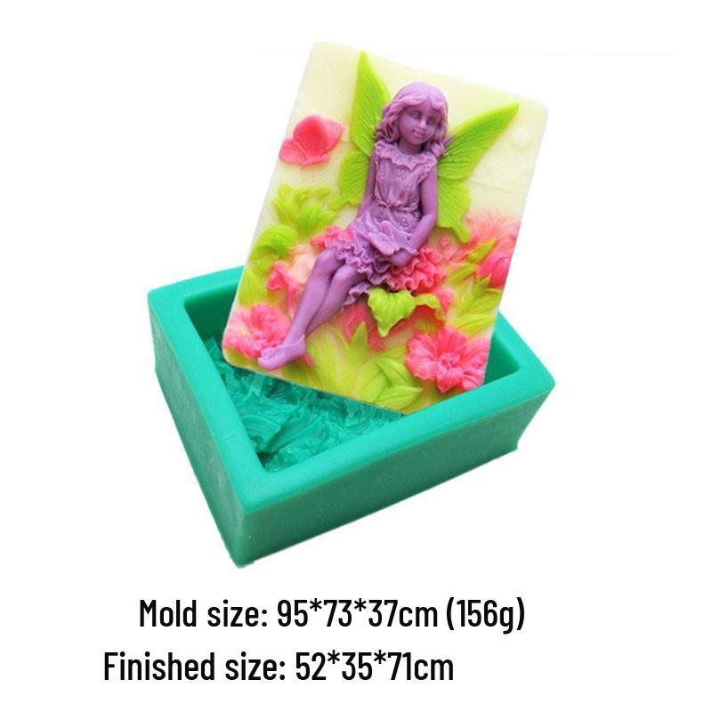 Retro Praying Angel Garden Fairy Silicone Mold for Soap, Candle, or Plaster Epoxy