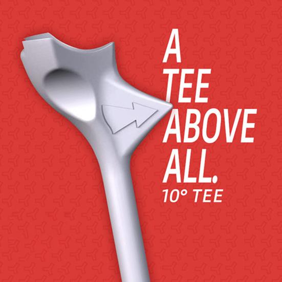 10Pcs Golf Tees Wear Resistant Portable Oblique Insertion Decrease Friction Professional Increase Distance Compact 10 Degrees Golf Ball