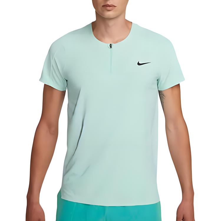 Nike Court Dri-FIT ADV Slam Solid Quick-Dry Tennis T-Shirt Men Tops Ice-Jade-Blue DX5524-346