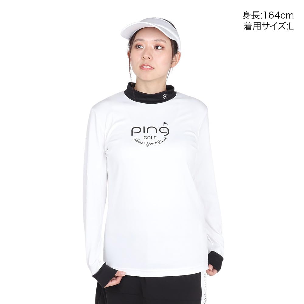 Ping Apparel Long Sleeve High Neck Shirt Fleece Golf Undershirt Size LL Women's (Smooth Lining) / / 622-4266904 030_White,