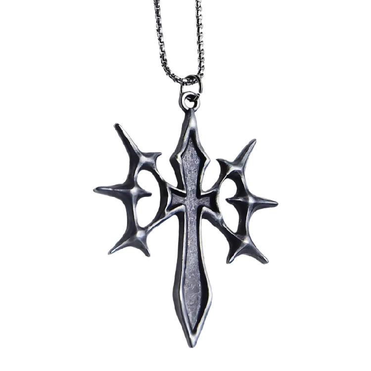 

Modern Thorn Inspired Crosses Pendant Necklace Portable Stainless Steel Sturdy Designs For Everyday Wear 1