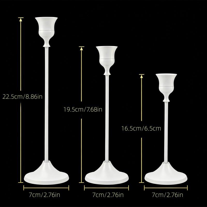 Elegant Vintage Brass Candle Holder Set Romantic Dinner Wedding Decor Christmas Table Centerpiece