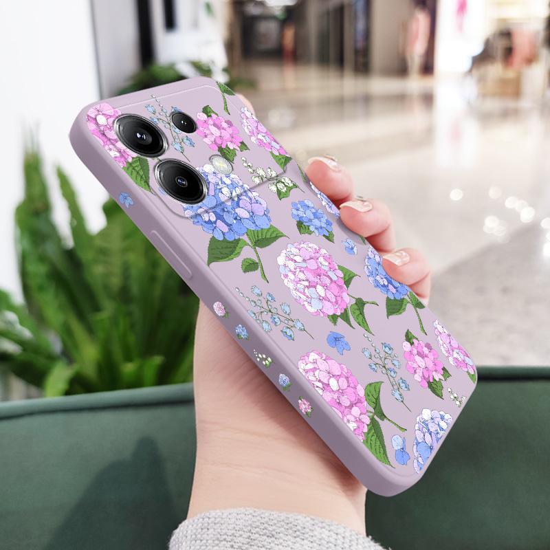 

Beautiful Hydrangeas Phone Case For Xiaomi Poco F7 X7 X6 F6 M6 M5 M5S F5 X5 F4 X4 M4 F3 M3 X3 Pro 4G 5G GT Silicone Cover Poco M6 Pro 4G