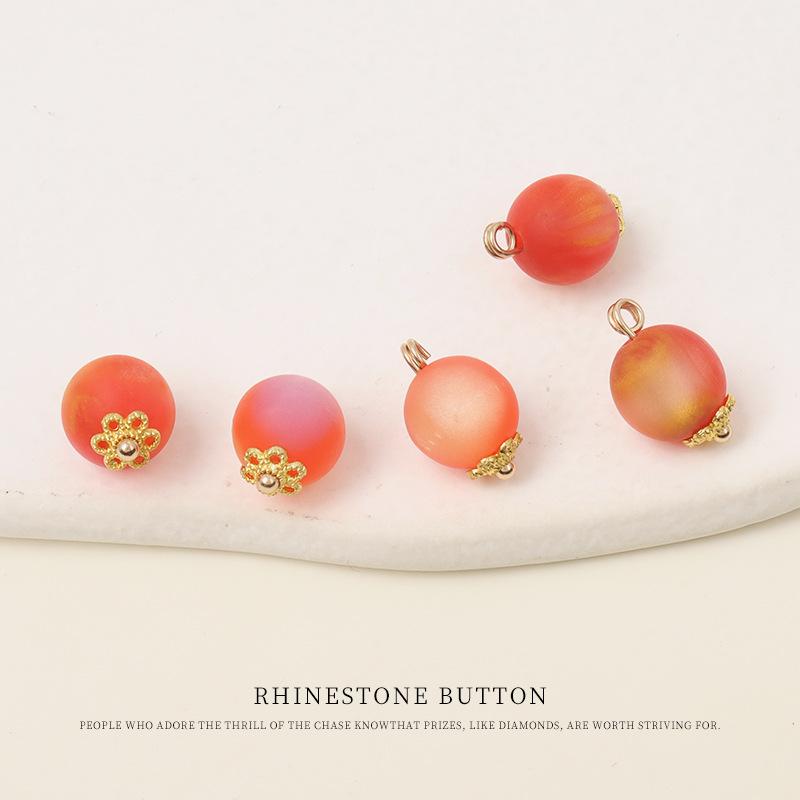 5pcs Flower Tray Gradually Change Color Buttons Chinese Style Tang Style Cheongsam Hanfu Button Shirt Cardigan Sweater Round Bead Buttons