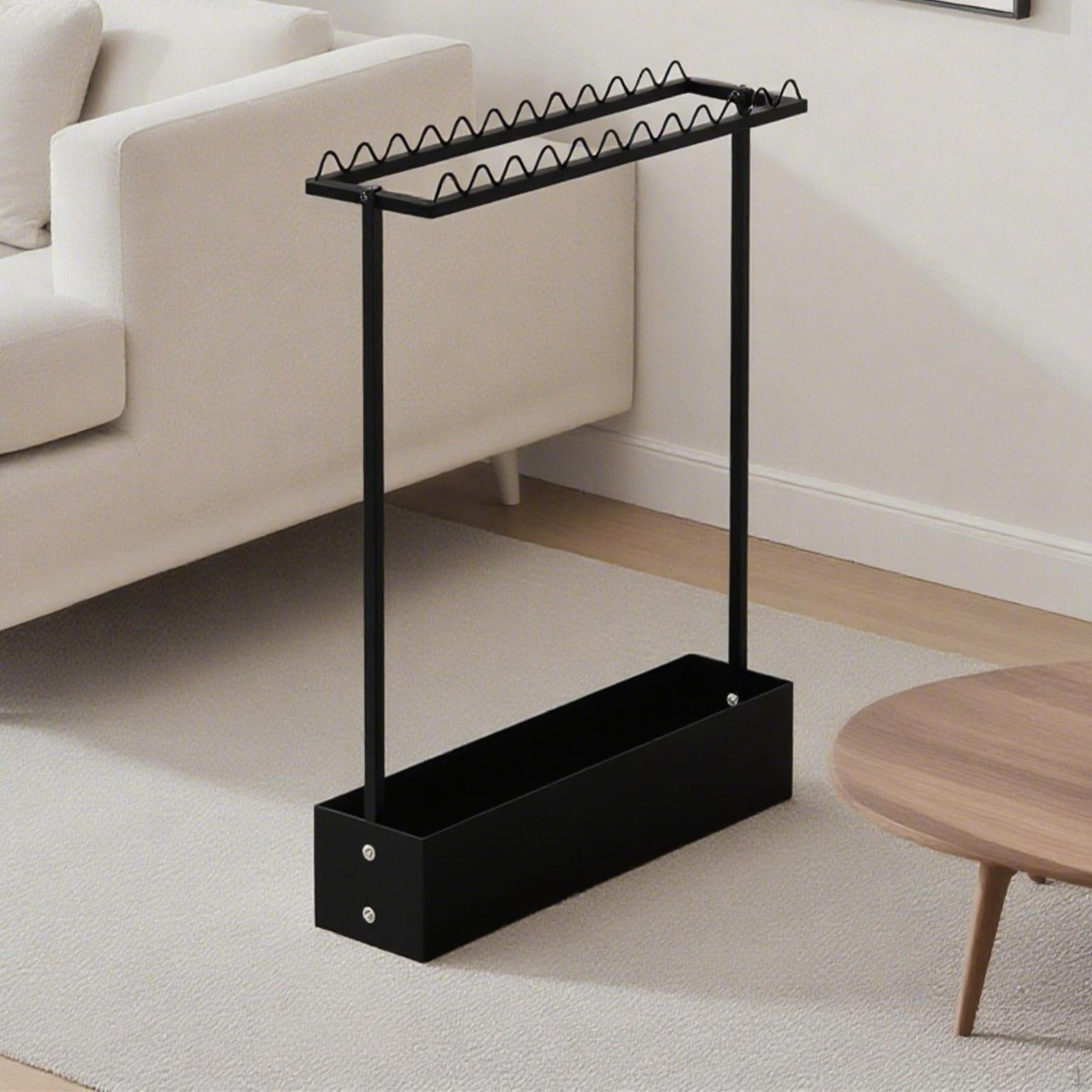 

Стойка для бадминтона, Подставка для демонстрации ракеток, Сверхпрочная углеродистая сталь, Экономия места. чёрный