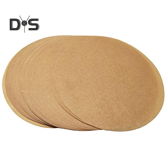 

200 шт. термостойкая бумага для пирожков с гамбургерами, сепаратор для мяса, экологически чистая подкладка для блинов с мясом для барбекю, бумажная подкладка 12cm Round коричневый