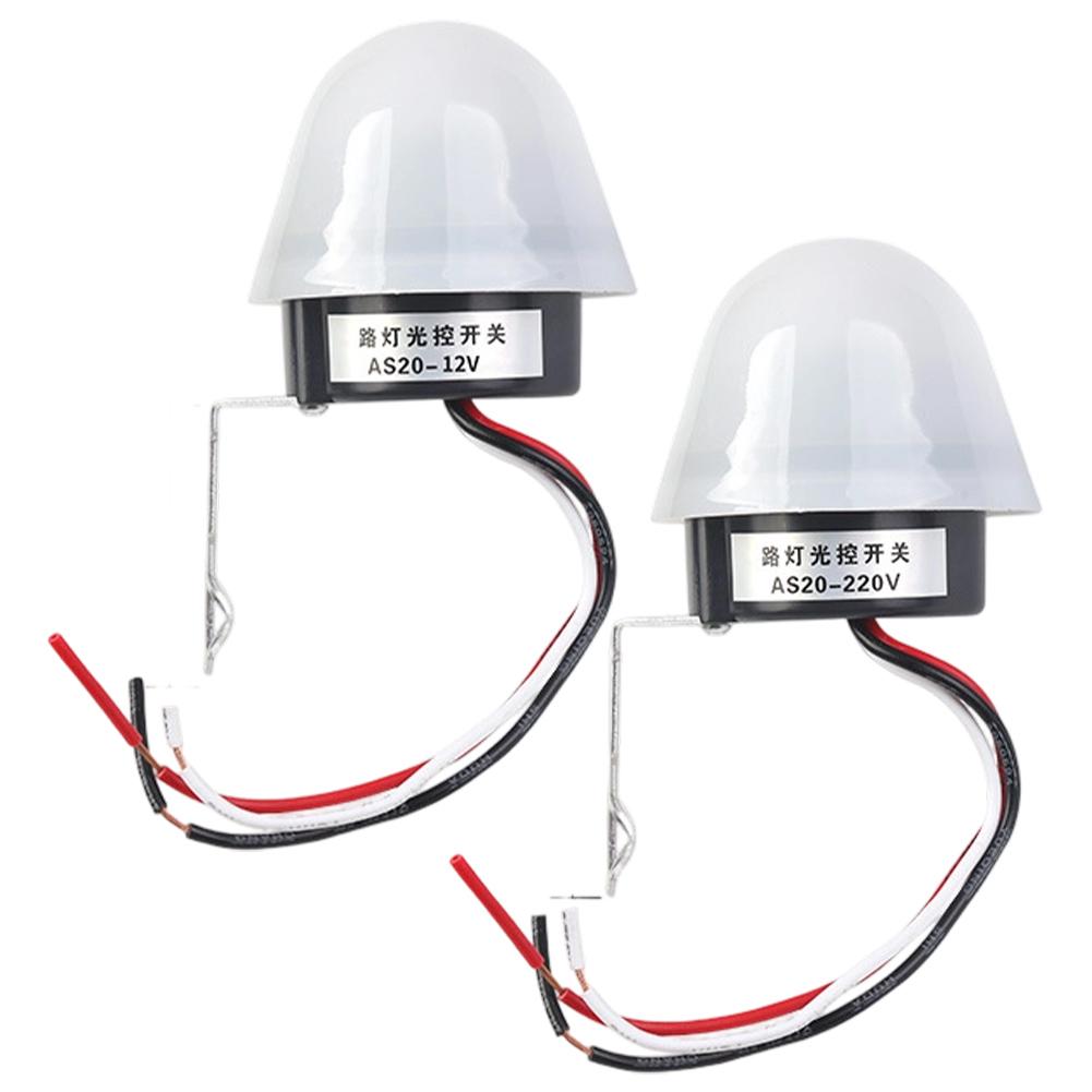 Automatic Light Control Switch Voltage Compatibility Automatic On Off White Photocell Sensor Long Service Life