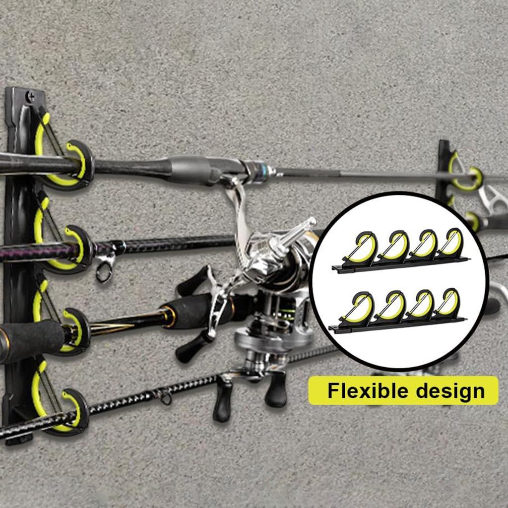 Wall-Mounted Fishing Rod Rack Durable Lightweight Space Saving Rack for Fishing Rod