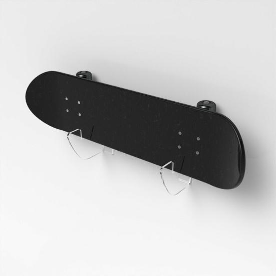 1 Set Stable Skateboard Wall Rack Lightweight Acrylic Wall-Mounted Skateboard Holder for Skateboard Shop