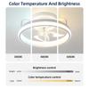 13.5inchs Minimalist Ceiling Fan With Light Household Small Electric Ceiling Fan Light Toilet/Kitchen DC Motor Fan Lamp