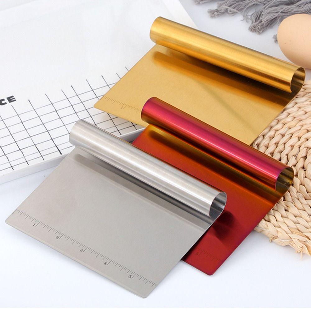 Manual Operation Pizza Scraper Scale Measurements Dough Cutting Tool  Baking Pastry