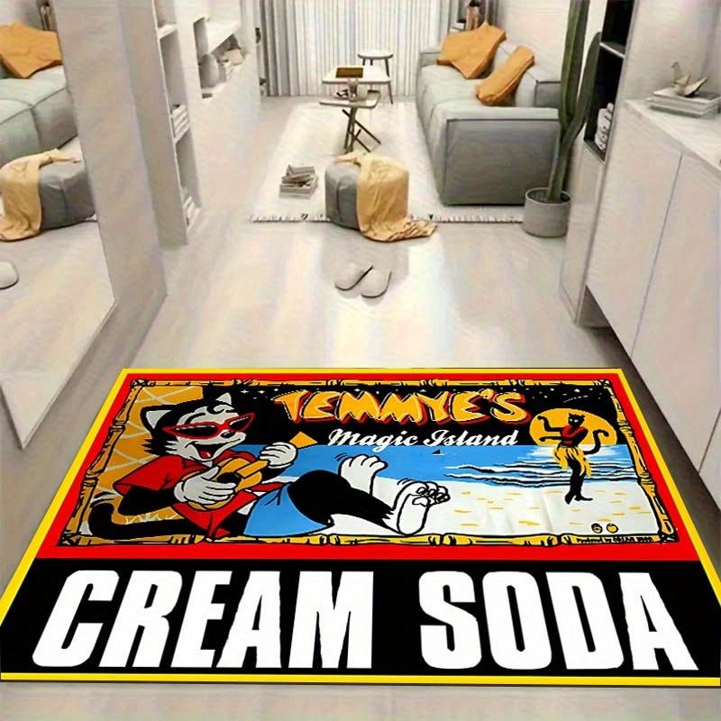 Summer Magic Island Cream Soda Pattern Office Chair Mat,Suitable for Office Picnic Game Room Entrance Living Room Bedroom Porch Desk Hallway