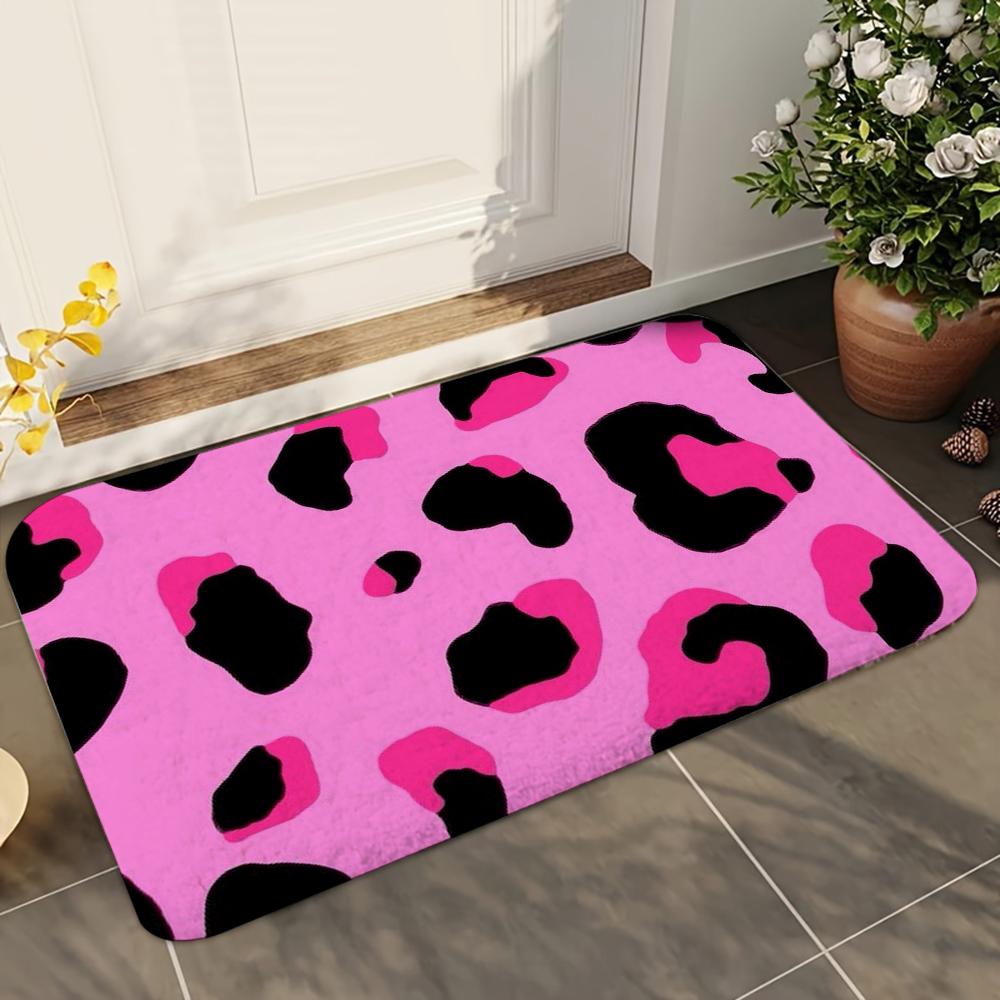 1pc Cow Animal Print Bathroom Absorbent Mats Anti-Slip Mats Home Decor Supplies Carpets Home Kitchen Floor Mats
