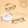 Monture de lunettes ovale transparente mode petite monture complète monture TR90 branches en métal pour hommes et femmes Monture de lunettes pour verres de prescription optique