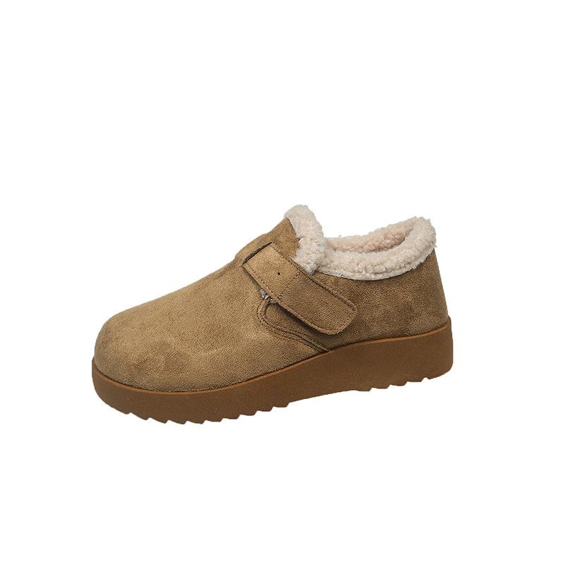 M8881 Boken Shoes with Fleece Round Head 2025 Autumn and Winter New One-pedal Hairy Bag Head Retro Boken Single Shoes Women