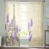 Eiffel Tower With Lavender Sheer Curtains For Living Room Kids Bedroom Tulle Curtains Kitchen Window Treatment Drapes