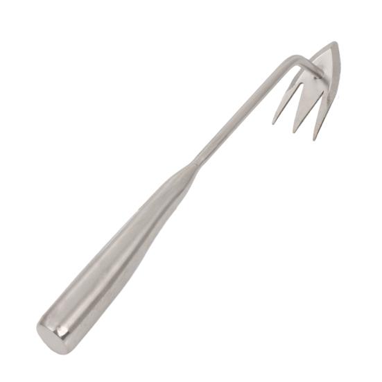 Heavy Duty Weed Puller Stainless Steel Garden Weeding Tool with 3 or 4 Teeth Uprooting Manual Weeder with Long Handle