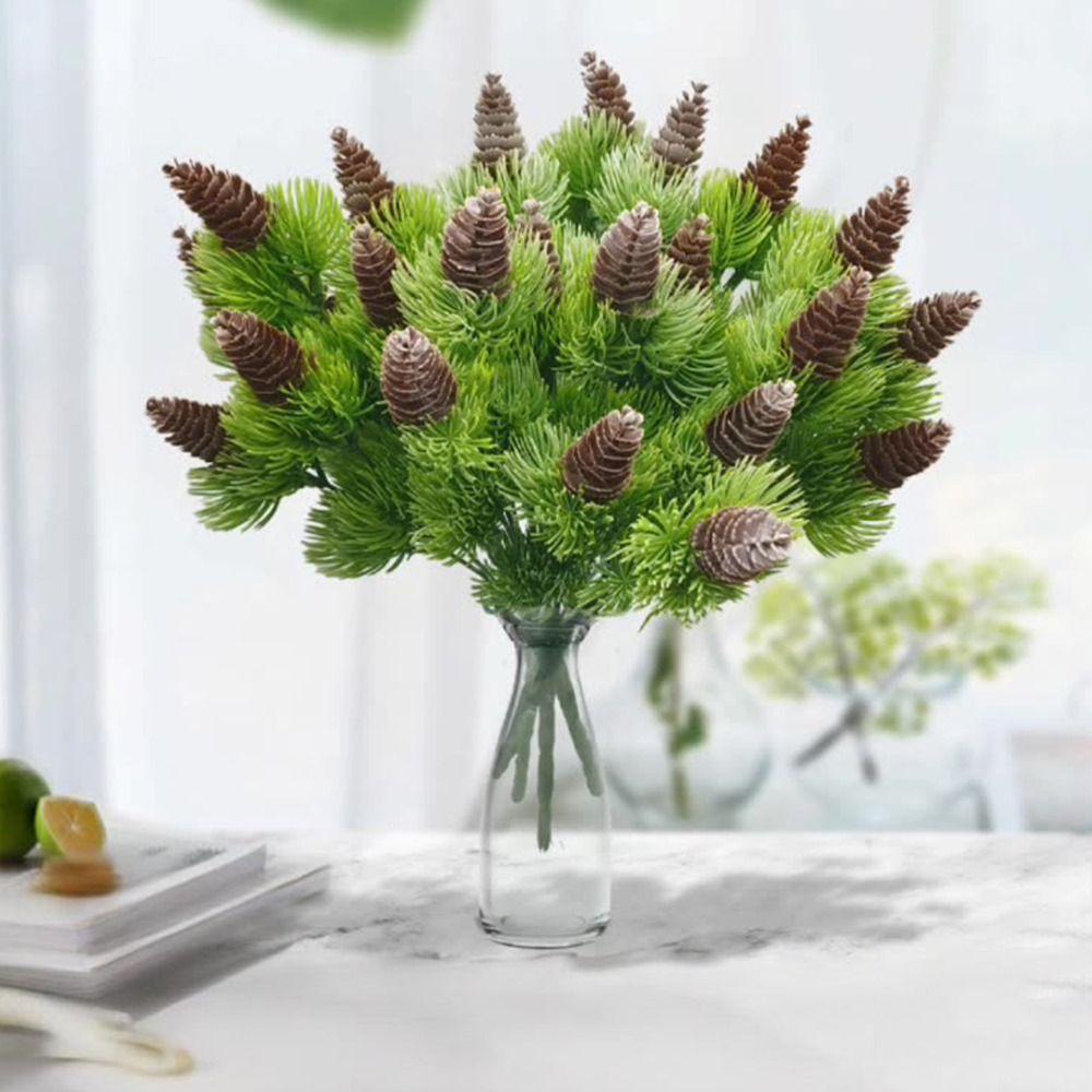 Green Artificial Pine Branches DIY Accessories Fake Pine  Festival Ornament