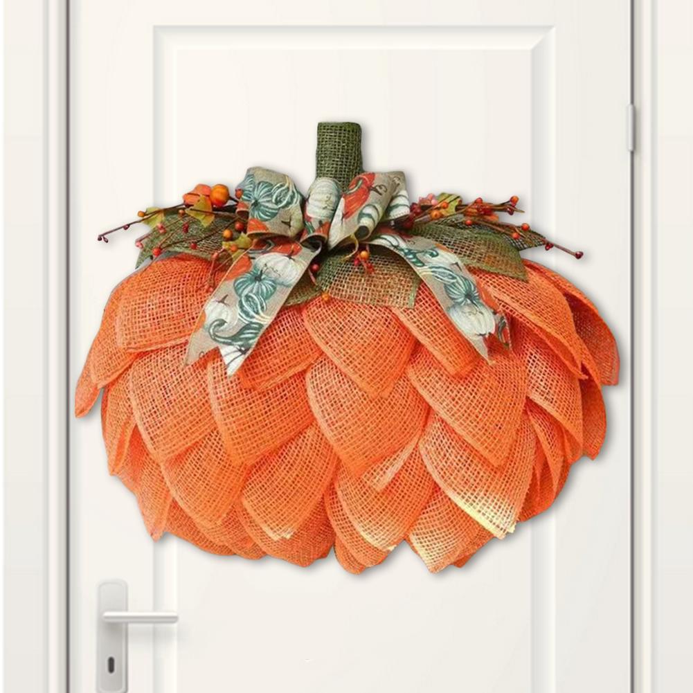 Creative Pumpkin Halloween Docorations Autumn Pumpkin Wreaths Gift Halloween Front Door Wreath for Halloween Wall Window China Mainland