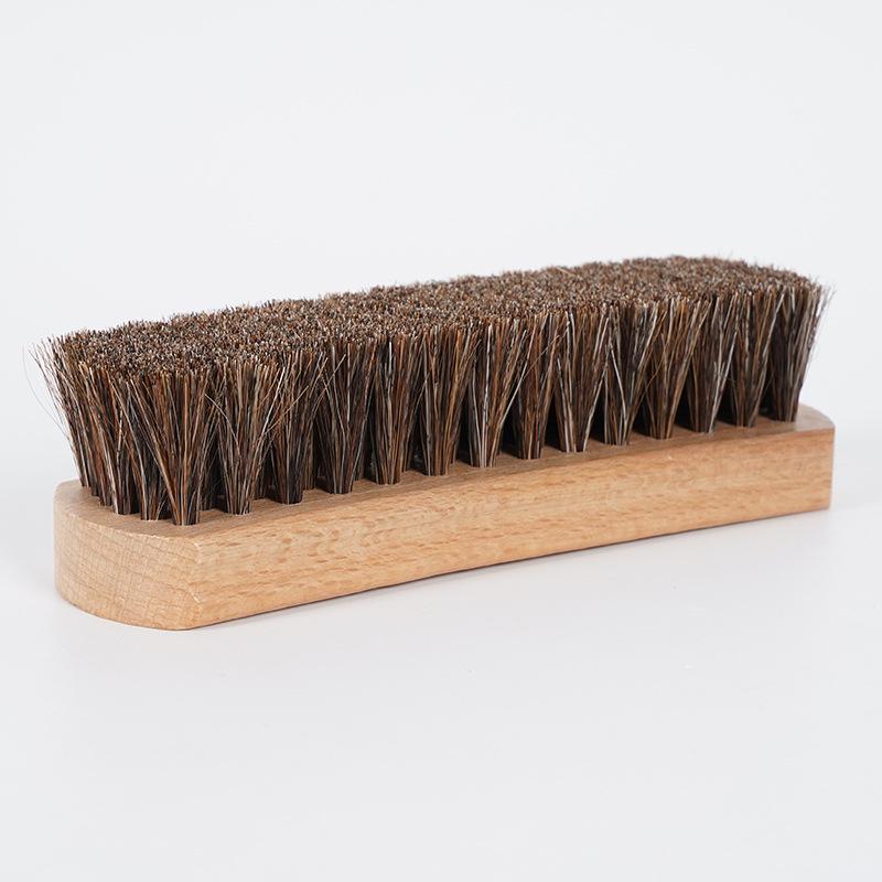 Versatile Beechwood Horsehair Brush - Ideal for Household Cleaning, Dust Removal, Shoe Care, and Oiling with Soft Bristles