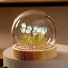 Tulpen Nachtlicht Handgemacht DIY Zimmer Schreibtischlampe-Blau