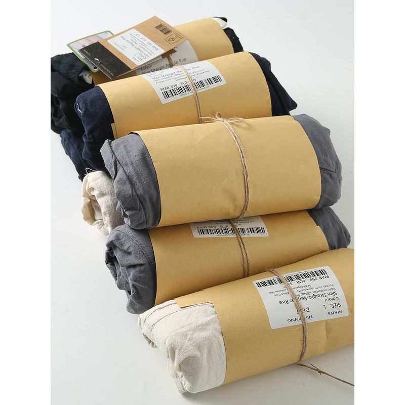 Slub Cotton Summer New Arrival Export Men Pants