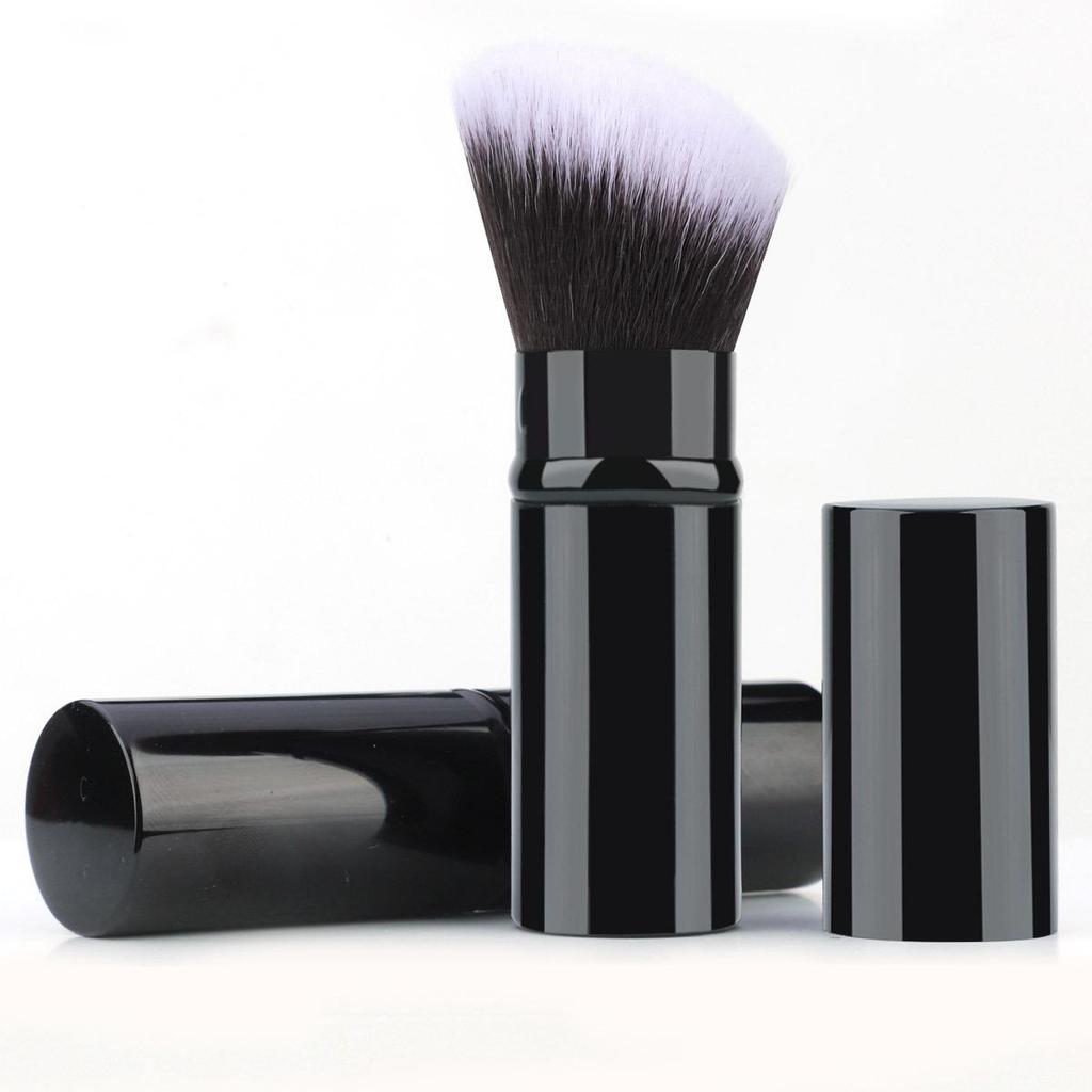 Portable Retractable Makeup Brush - Multifunctional, Dustproof, Blush & Powder Beauty Tool.