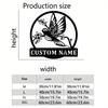 Custom Metal Wall Art, Bird Shape Matte Finish, Personalized Home Decor, Reusable Gift