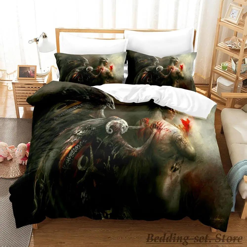 Comfortable Anime Print Bedding Set With Duvet Cover And Pillowcases Single Twin Full Queen King Sizes For All Ages