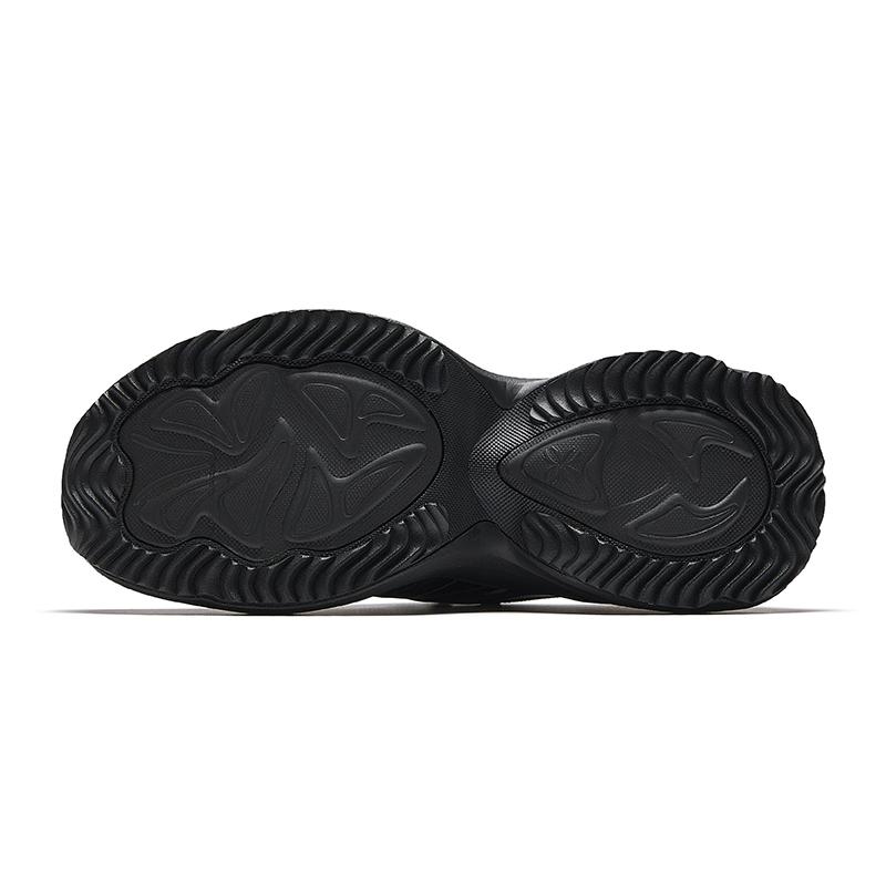 Anta Butterfly Wing Fashion Trend Durable Breathable Low-Top Dad Shoes Women sneaker Black Silver 922538883-3