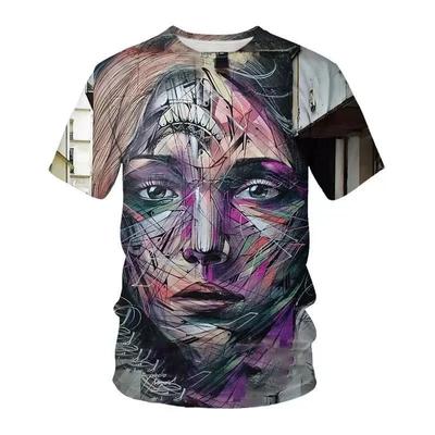 Hot Sale Popular New Summer Printed Cartoon Crocodile T-Shirt Handsome Fashion Digital Short Sleeve Casual Trend T-Shirt