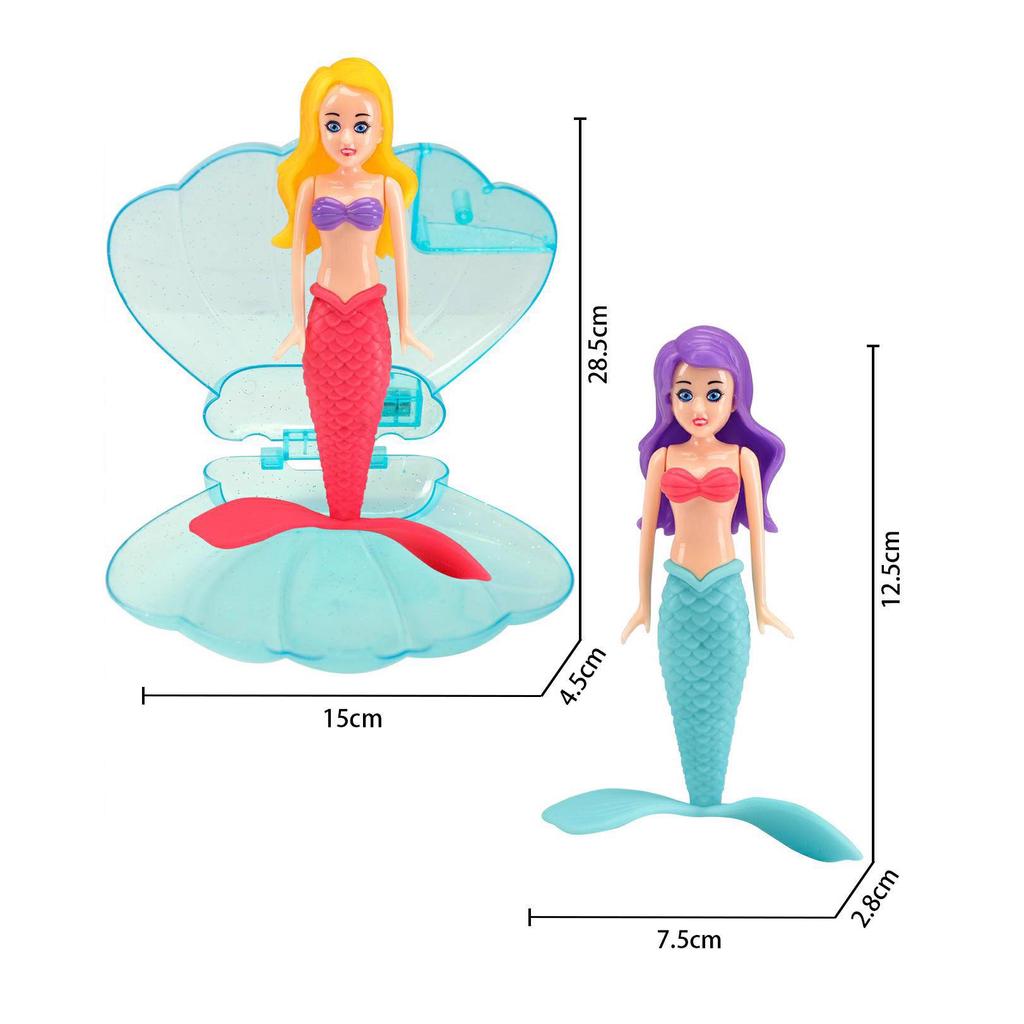 Mermaid Shell Water Play Toys - Sinking & Rotating for Kids