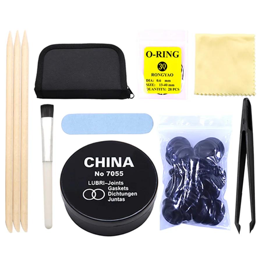 

Набор из 58 предметов инструментов для ремонта часов, набор сменных водонепроницаемых колец для часов, набор инструментов для удаления ржавчины и чистки, мини-полировальный стержень