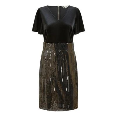 Womens/Ladies Sequin Velvet Bodycon Dress